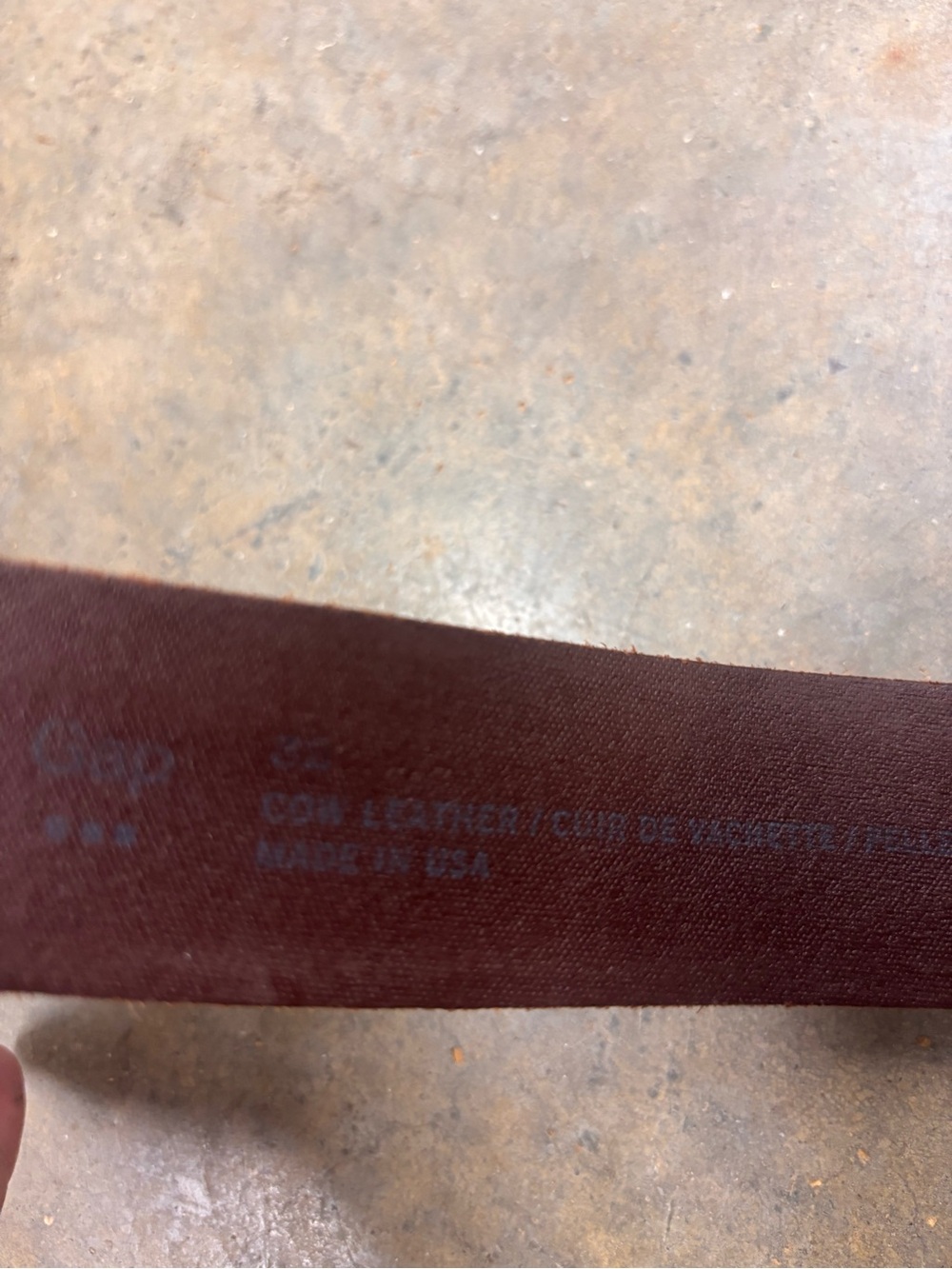 GAP Vintage Dark Brown Heavyweight Cow Leather Double Prong Belt Womens 32 - Picture 4 of 5